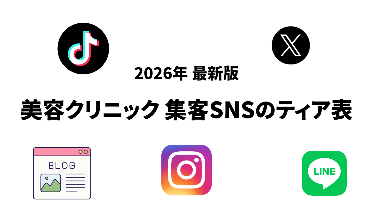 【2026年 最新版】美容クリニックの集客におけるSNSのティア表